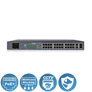 PS24FE+2GE+2SFP asztali poe switch